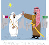 Cartoon: Restoration with Qatar (small) by gungor tagged middle,east