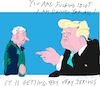 Cartoon: The gloves are off (small) by gungor tagged trump,versus,netanyahu