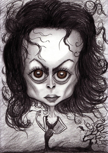 Cartoon: Helena Bonham Carter (medium) by Tomek tagged fantasy