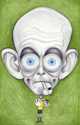 Cartoon: Pierluigi Collina (medium) by Tomek tagged referee,collina