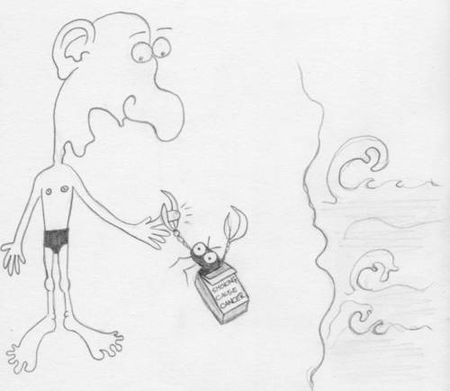 Cartoon: smoking causes cancer (medium) by Tomek tagged smoking