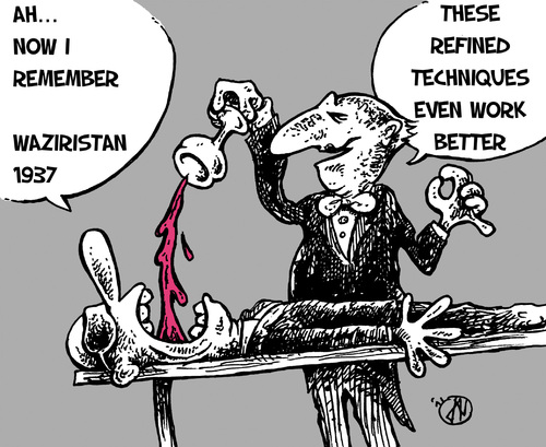 Cartoon: refined techniques (medium) by JP tagged wine,waterboarding,folter,torture,refined,enhanced,interrogation,techniques,gewalt,folter,foltern