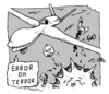 Cartoon: error on terror (small) by JP tagged error terror drone drohne kollateralschaden collateral damage toddler baby
