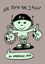 Cartoon: Mr Pluto has 2 Fugu (small) by JP tagged mr,pluto,plutonium,fugu,fukushima,japan,atomic,contaminated