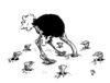 Cartoon: paranoid ostrich (small) by JP tagged ostrich strauss paranoid paranoia
