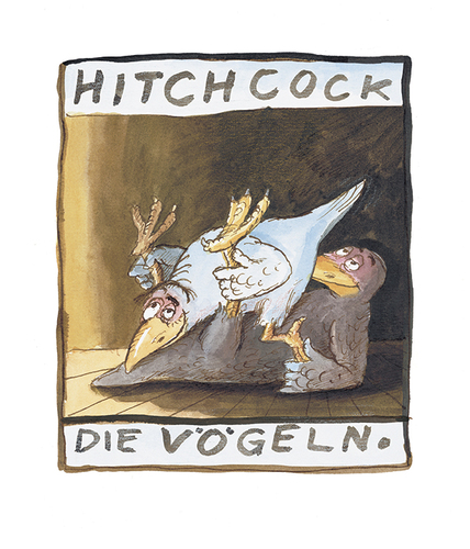Cartoon: Ohne Titel (medium) by Peter Bauer tagged vögel,hitchcock