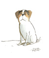 Cartoon: 19 Uhr 20 (small) by Peter Bauer tagged hund,zeit,peter,bauer,uhrzeit