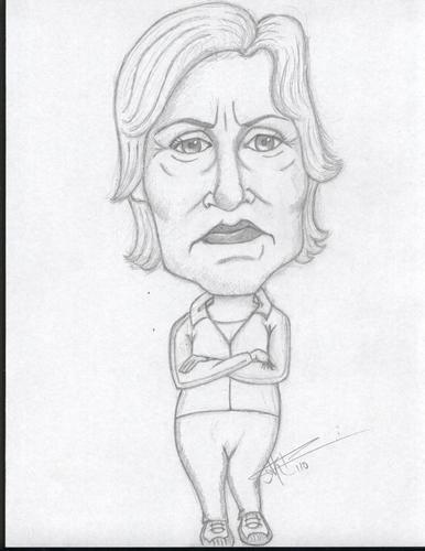 Cartoon: Jane Lynch   Sue Sylvester (medium) by astrocaricaturas tagged jane,lynch,sue,sylvester