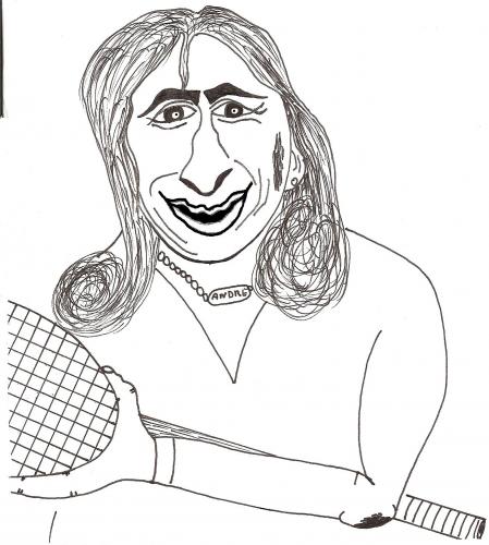 Cartoon: Steffi Graf (medium) by Backrounder tagged sport