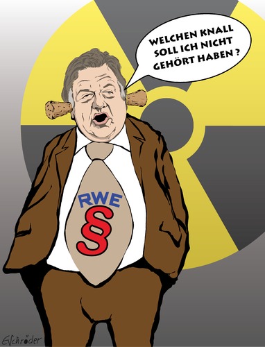 Cartoon: Hört ! Hört! (medium) by ESchröder tagged energiekonzern,großmann,rwe,moratorium,energiewende,laufzeitverlängerung,akw,hört