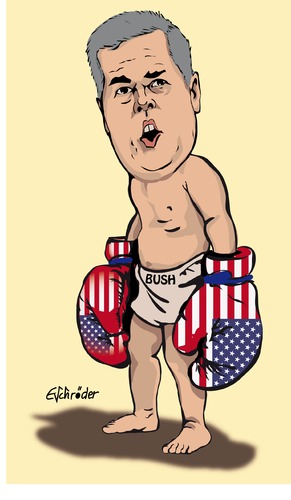 Cartoon: ..und noch ein Bush (medium) by ESchröder tagged hillary,jeb,bush,usa,kandidatur,präsidentschaft,us,präsidentschaftswahl,2016,republikaner,george