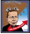 Cartoon: Luckes Weckruf 2015 (small) by ESchröder tagged bernd,lucke,hans,olaf,henkel,afd,rechtskurs,rechtpopulisten,wirtschaftsliberale,neuorientierung,spaltung,neues,logo