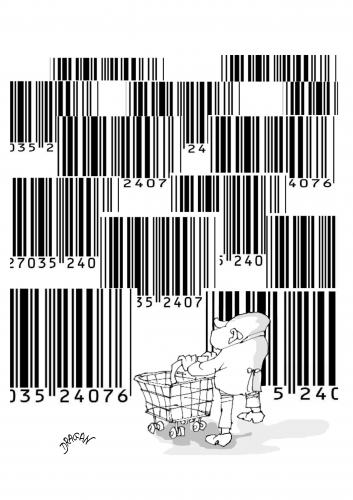 Cartoon: bar code 22 (medium) by Dragan tagged bar,code