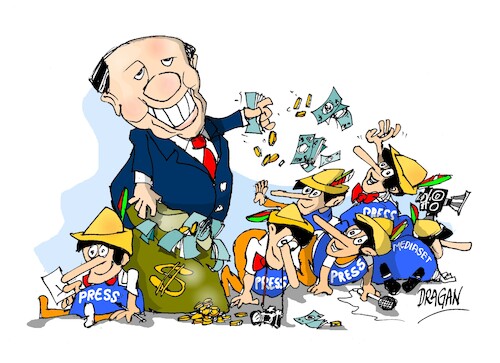 Cartoon: Berlusconi-Mediaset preocupado (medium) by Dragan tagged silvio,berlusconi,mediaset,italia,ukrania,rusia