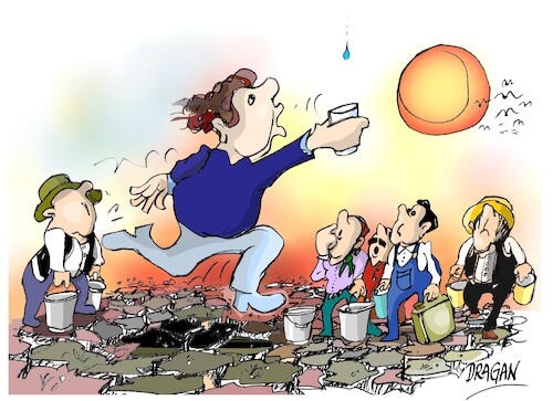 Cartoon: cambio climatico (medium) by Dragan tagged cambio,climatico