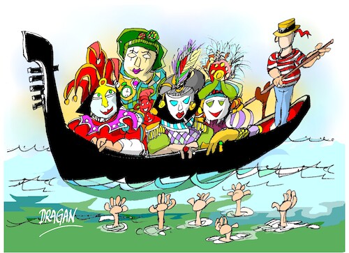 Cartoon: Carnaval de Venecia-2025 (medium) by Dragan tagged carnaval,venecia