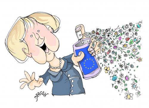 Cartoon: EU-Merkel (medium) by Dragan tagged eu,merkel