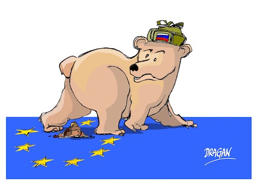 Cartoon: EU-Rusia (medium) by Dragan tagged eu,rusia