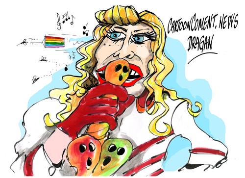 Cartoon: Madonna-gira rusa (medium) by Dragan tagged madonnagira,rusia,san,petersburgo,homosexuales,pussy,riot