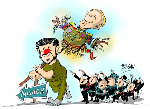 Cartoon: Munich-Zelenski (medium) by Dragan tagged munich,zelenski