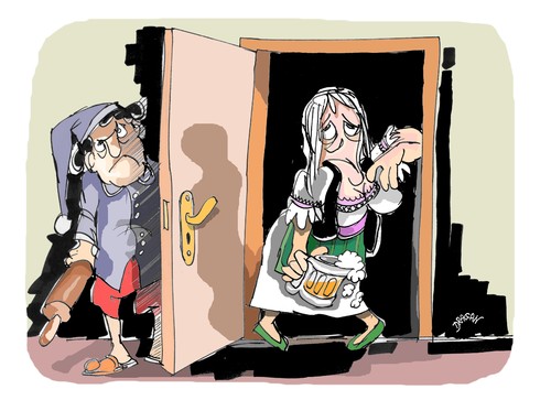 Cartoon: Oktoberfest (medium) by Dragan tagged oktoberfest