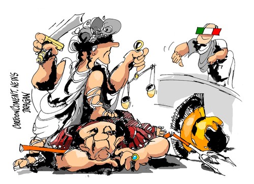 Cartoon: Silvio Berlusconi Senado (medium) by Dragan tagged silvio,berlusconi,senado,italia,roma,politics,cartoon
