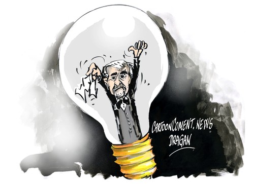 Cartoon: Thomas Alva Edison-bombilla (medium) by Dragan tagged thomas,alva,edison,bombilla,incandescente,cartoon