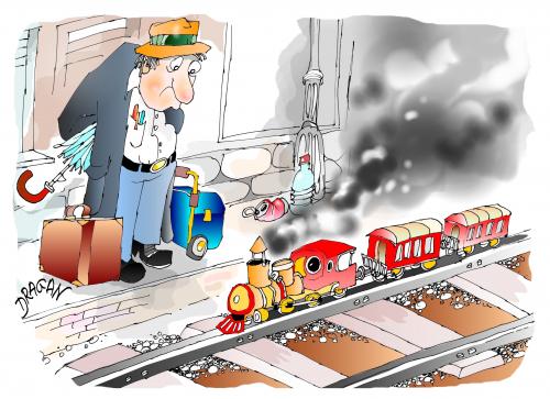 Cartoon: tren (medium) by Dragan tagged tren