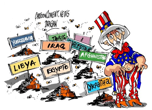 Cartoon: Uncle Sam-Ukraina (medium) by Dragan tagged uncle,sam,estados,unidos,sad,uuee,ukraina,rasia,politics,cartoon