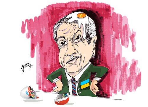 Cartoon: Vladimir Litvin (medium) by Dragan tagged vladimir,litvin,ucrania,rada,suprema,rusia