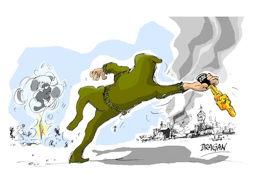 Cartoon: Vladimir Zelenski-Oscar (medium) by Dragan tagged vladimir,zelenski,oscar