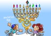 Cartoon: Madrid-Januca-Hanukkah (small) by Dragan tagged madrid,januca,hanukkah,januquia,cartoon
