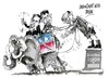 Cartoon: Mitt Romney-Paul Ryan (small) by Dragan tagged mitt,romney,paul,ryan,barack,obama,casa,blanca,eeuu,estados,unidos,partido,republicano,elecciones,politics,cartoon