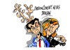 Cartoon: Sarkozy-Cecilia-papel (small) by Dragan tagged nicolas,sarkozy,cecilia,attias,francia,qatar,deporte,cartoon