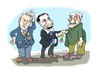 Cartoon: Silvio Berluscon (small) by Dragan tagged benjamin,netanyahu,silvio,berluscon,abu,mazen,israel,palestina,politics,cartoon