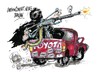 Cartoon: Siria-Toyota war (small) by Dragan tagged siria,toyota,war,bashar,al,assad,barza