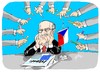 Cartoon: Vaclav Klaus (small) by Dragan tagged jef vaclav klaus republica checa tratado de lisboa union europea politics