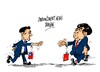 Cartoon: Xi Jinping-Ma Ying-jeou (small) by Dragan tagged xi,jinping,ma,ying,jeou,china,taiwan,politics,cartoon