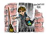 Cartoon: Yulia Timoshenko-salida (small) by Dragan tagged yulia,timoshenko,ucraina,kiev,union,europea,rusia,politics,cartoon
