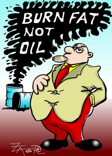Cartoon: burn fat not oil (medium) by johnxag tagged oil,not,fat,burn