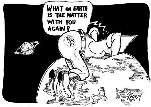 Cartoon: earth problems (medium) by johnxag tagged environment,pollution,problems,earth