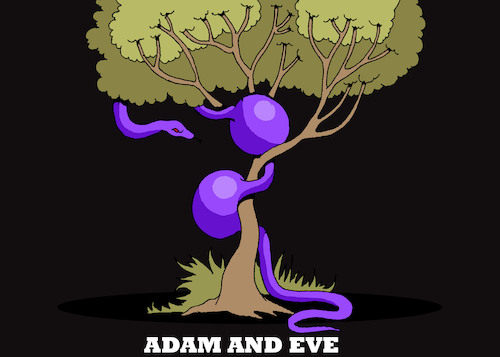 Cartoon: Adam and Eve... (medium) by berk-olgun tagged adam,and,eve