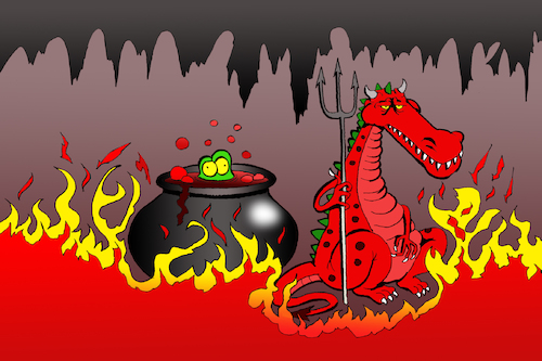 Cartoon: Alligator Hell... (medium) by berk-olgun tagged alligator,hell