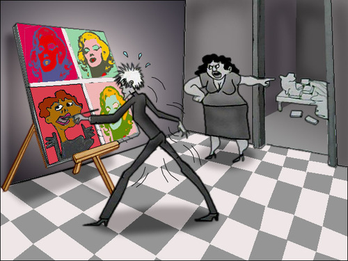 Cartoon: Andy Warhol.. (medium) by berk-olgun tagged andy,warhol