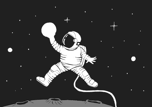 Cartoon: Astronaut... (medium) by berk-olgun tagged astronaut