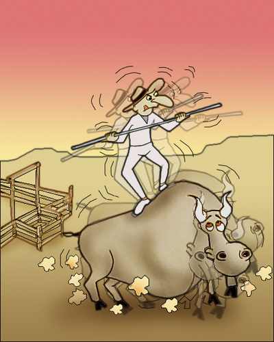 Cartoon: Best of the best.. (medium) by berk-olgun tagged rodeo,best