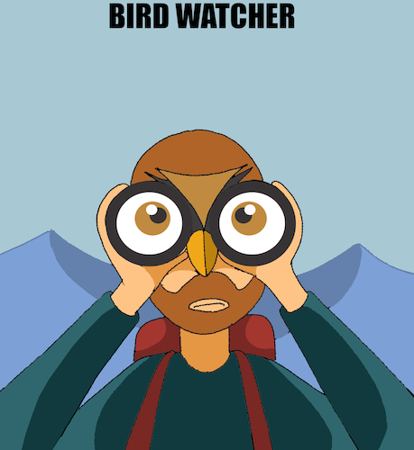 Cartoon: Bird Watcher... (medium) by berk-olgun tagged bird,watcher