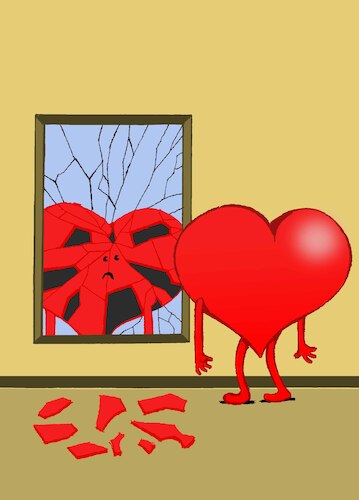 Cartoon: Broken Heart... (medium) by berk-olgun tagged broken,heart