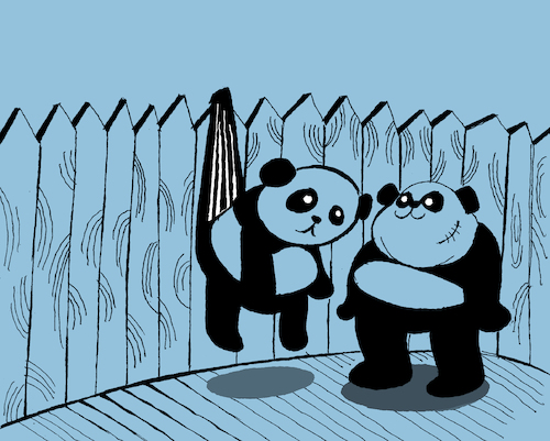 Cartoon: Bully Panda... (medium) by berk-olgun tagged bully,panda