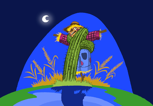 Cartoon: Cactus... (medium) by berk-olgun tagged cactus